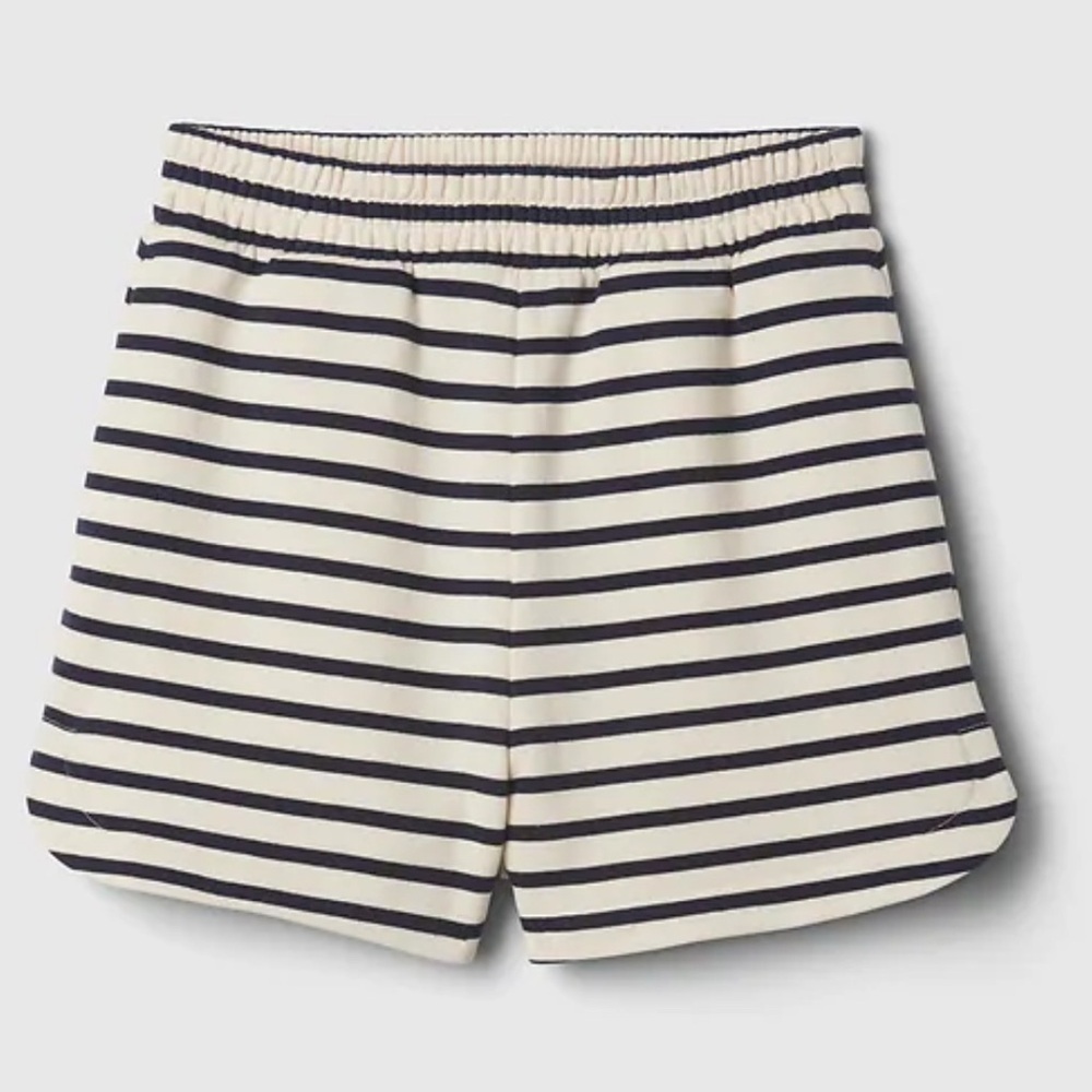 Gap VintageSoft Dolphin Sweat Shorts Navy White Striped SMALL